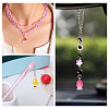 24Pcs 6 Styles Resin Pendants with Platinum Tone Iron Loops RESI-TA0004-17-8