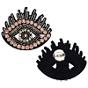 2Pcs Eye Cloth Lapel Brooches for Backpack Clothes JEWB-FG0001-57-1