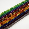 Natural Agate Beads Strands G-H1593-8mm-M-1