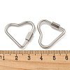 304 Stainless Steel Screw Carabiner Lock Charms STAS-C092-05B-P-3