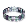 Natural Fluorite Beaded Stretch Bracelets for Women BJEW-C081-08-2