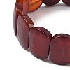 Natural Banded Agate Beads Stretch Bracelets for Women Men BJEW-I323-02V-3