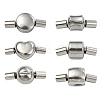 6Pcs 6 Styles 304 Stainless Steel Box Clasps STAS-CJ0002-72-1