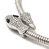 Alloy Round Snake Chain Necklaces NJEW-Z020-02P-4