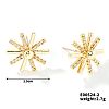 French Style Sunflower Stud Earrings with Rhinestones YY5133-2-1