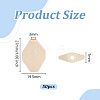 50Pcs Wood Beads WOOD-OC0004-17-2