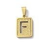 304 Stainless Steel Alphabet Pendants STAS-S152-01G-F-1