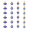 DICOSMETIC 24Pcs 4 Style Rack Plating Brass Enamel Charms KK-DC0001-84-1