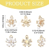 6Pcs 2 Styles Transparent Glass Pendants GLAA-YW0005-29-3