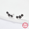 Cubic Zirconia Flower Stud Earrings HO3572-2-1