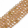 Electroplate Glass Beads Strands EGLA-A034-T4mm-B23-4