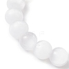 8mm Round Dyed Natural Imperial Jasper & Selenite Beaded Stretch Bracelets for Women Men BJEW-JB10768-4