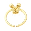 Rack Plating Brass Open Cuff Rings RJEW-S394-01G-Y-3