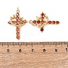 Brass Micro Pave Cubic Zirconia Pendants KK-C143-43A-G03-3