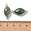 Natural Green Aventurine Faceted Connector Charms G-K347-03G-17-3