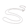 Anti-Tarnish Platinum Rhodium Plated 925 Sterling Silver Chain Necklace NJEW-A011-03A-P-2