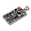 Halloween Theme 304 Stainless Steel Resin Pendants STAS-U021-06AS-2