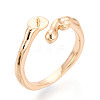 Brass Cuff Ring Settings KK-T076-41G-1