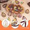 40Pcs 10 Styles Printed Wood Pendants Sets WOOD-TA0001-77-5