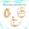 2Pcs 2 Colors 925 Sterling Silver Pendant Bails STER-GA0001-15-2