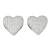 Rack Plating Brass Micro Pave Cubic Zirconia Slide Charms CU-CBA01AA-27P-1