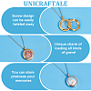 Unicraftale DIY Blank Flat Round 304 Stainless Steel Locket Pendant Necklace Making Kit DIY-UN0056-18-5