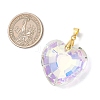Brass Glass Pendants PALLOY-JF05135-01-2