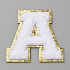 Letter A Computerized Towel Embroidery Cloth Self Adhesive Patches PATC-WH0007-37B-01-1