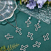 10Pcs 304 Stainless Steel Open Back Bezel Pendants STAS-SC0009-32-4