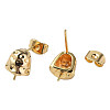 Brass Stud Earring Findings KK-N233-364-1