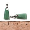 Natural Green Aventurine Faceted Pendants G-F774-02B-3