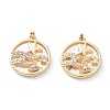 Rack Plating Brass Shell Pendants KK-A183-29G-1