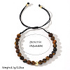 Natural Tiger Eye Round Beads Braided Bead Bracelets LS-ZJ4066-1-2