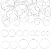 168Pcs 7 Styles 316L Surgical Stainless Steel Hoop Earring Findings STAS-TA0002-82-1