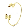 Rack Plating Brass Bowknot Open Cuff Bangles BJEW-P323-02G-1