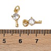 Brass Micro Pave Cubic Zirconia Pendants KK-I358-066G-01-3