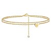 Heart Brass with Crystal Rhinestone Anklets FS-WGC43DA-13-1