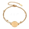 304 Stainless Steel Multi-strand Bracelets SA-CBA7739-02G-5