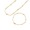 Glass & CCB Plastic Beaded Necklaces & Bracelets Sets FS-WGA4156-03-3