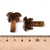 Natural Tiger Eye Coconut Tree Pendants G-N342-02C-3