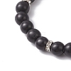 4Pcs 4 Colors Synthetic Turquoise Beaded Stretch Bracelets for Women BJEW-JB12288-6