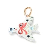 Brass with Enamel Pendants KK-CBAF749-03D-1