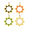 Brass & Glass Seed Beaded Pendants PALLOY-MZ01373-1