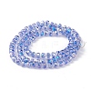 Transparent Electroplate Glass Beads Strands EGLA-F153-AB08-2