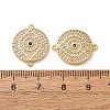 Brass Micro Pave Clear Cubic Zirconia Connector Charms CU-CBA4579-03G-B-2