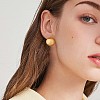 Alloy Half Round Stud Earrings for Women JE1016A-6