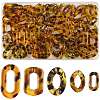 80Pcs 5 Styles Transparent Acrylic Linking Rings OACR-FS0002-74-1