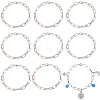 20Pcs Iron Cable Chain Bracelets for Women Men BJEW-SC0001-42-1