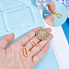 2Pcs 2 Styles 925 Sterling Silver Spring Gate Rings STER-NB0001-33-3
