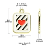 16Pcs 4 Styles Alloy Enamel Pendants ENAM-FS0001-69-4